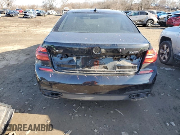 2018 BMW 7 Series 740i xDrive with VIN WBA7E4C56JGV28100, listed as a Copart auction lot 41079924 with 63,891 mi miles. Bid and sale history available at carsss.com. Image 6.
