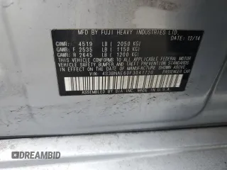 2015 Subaru Legacy 2.5i Premium with VIN 4S3BNAE60F3041720, listed as a Copart auction lot 46885823 with 121,034 mi miles. Bid and sale history available at carsss.com. Image 12.