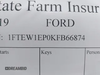 2019 Ford F-150 XL with VIN 1FTEW1EP0KFB66874, listed as a IAAI auction lot 40695024 with 1 mi miles. Bid and sale history available at carsss.com. Image 9.