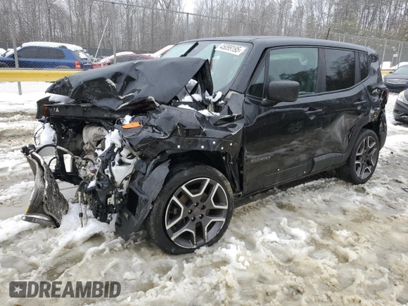 2021 Jeep Renegade Upland Edition with VIN ZACNJDAB7MPM23004, listed as a Copart auction lot 45099195 with 0 mi miles and Salvage Title. Bid and sale history available at carsss.com. Image 1.