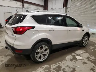 2019 Ford Escape Titanium with VIN 1FMCU9J94KUA02845, listed as a Copart auction lot 52096895 with 69,689 mi miles and Salvage Title. Bid and sale history available at carsss.com. Image 3.