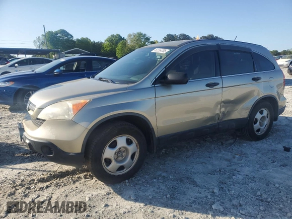 2007 Honda CR-V LX with VIN JHLRE38327C016379, listed as a Copart auction lot 52254785 with 203,502 mi miles and Salvage Title. Bid and sale history available at carsss.com. Image 1.