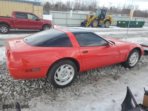 1994 Chevrolet Corvette with VIN 1G1YY22P1R5117824, listed as a Copart auction lot 42598895 with 47,882 mi miles and Salvage Title. Bid and sale history available at carsss.com. Image 3.
