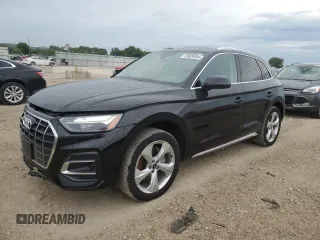 2021 Audi Q5 Premium Plus with VIN WA1BAAFY2M2136465, listed as a Copart auction lot 59820055 with 53,131 mi miles and Salvage title. Bid and sale history available at DreamBid. Image 1.
