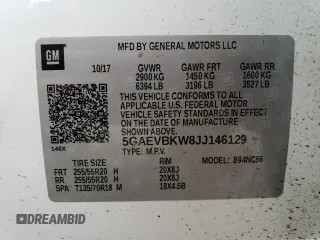 2018 Buick Enclave Premium with VIN 5GAEVBKW8JJ146129, listed as a Copart auction lot 38911824 with 95,872 mi miles and Salvage Title. Bid and sale history available at carsss.com. Image 13.