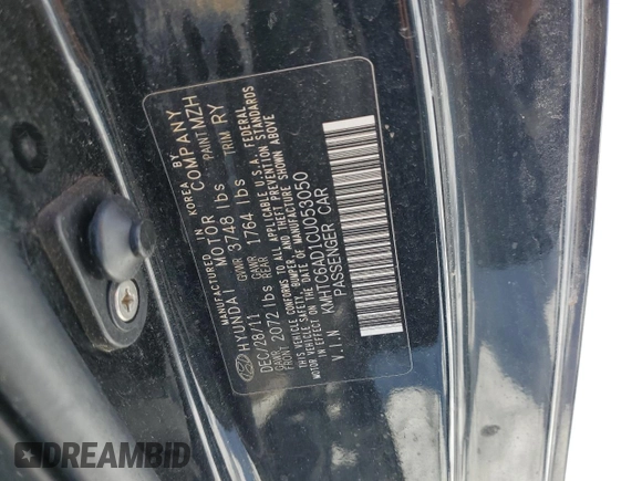 2012 Hyundai Veloster w/Gray Int with VIN KMHTC6AD1CU053050, listed as a Copart auction lot 44810925 with 152,962 mi miles and Clean title. Bid and sale history available at DreamBid. Image 13.