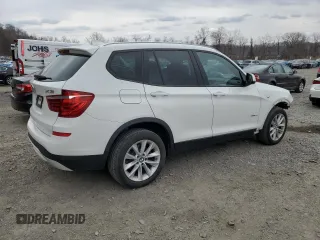 2016 BMW X3 xDrive28i with VIN 5UXWX9C58G0D82226, listed as a Copart auction lot 51960465 with 129,066 mi miles and Salvage Title. Bid and sale history available at DreamBid. Image 3.