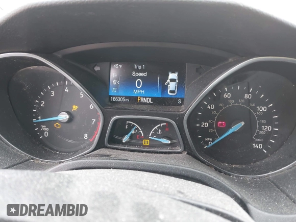 2017 Ford Focus SE with VIN 1FADP3F20HL302380, listed as a IAAI auction lot 42021505 with 166,305 mi miles. Bid and sale history available at carsss.com. Image 7.