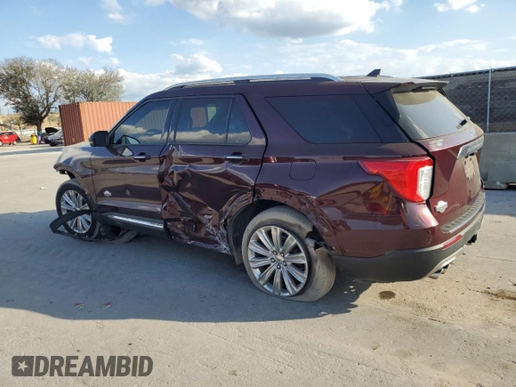 2022 Ford Explorer King Ranch with VIN 1FM5K7LC2NGA20775, listed as a Copart auction lot 44590075 with 58,560 mi miles and Salvage Title. Bid and sale history available at carsss.com. Image 2.