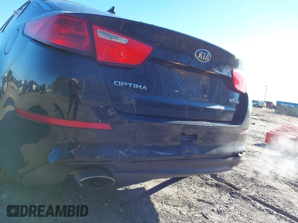 2015 Kia Optima EX with VIN 5XXGN4A74FG408253, listed as a IAAI auction lot 41336799 with 126,041 mi miles. Bid and sale history available at carsss.com. Image 6.
