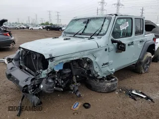 2024 Jeep Wrangler Sport S with VIN 1C4PJXDGXRW297199, listed as a Copart auction lot 57705305 with 16,955 mi miles and Salvage title. Bid and sale history available at DreamBid. Image 1.