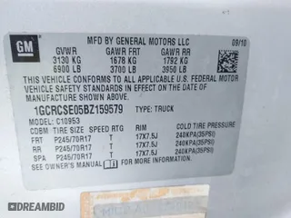 2011 Chevrolet Silverado 1500 LT with VIN 1GCRCSE05BZ159579, listed as a IAAI auction lot 41618657 with 215,578 mi miles. Bid and sale history available at carsss.com. Image 9.