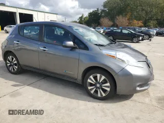 2015 Nissan LEAF SL with VIN 1N4AZ0CP3FC317142, listed as a Copart auction lot 79734984 with 77,437 mi miles and Salvage title. Bid and sale history available at DreamBid. Image 4.