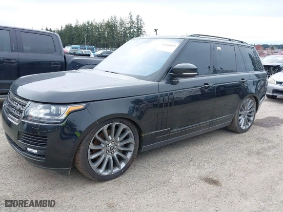 2016 Land Rover Range Rover Supercharged with VIN SALGS2EF1GA301181, listed as a IAAI auction lot 41860919 with 107,279 mi miles. Bid and sale history available at carsss.com. Image 2.