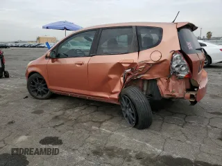 2007 Honda Fit Sport with VIN JHMGD37677S068338, listed as a Copart auction lot 48020315 with 233,297 mi miles and Salvage Title. Bid and sale history available at carsss.com. Image 2.