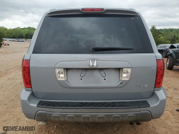 2004 Honda Pilot EX with VIN 2HKYF185X4H579532, listed as a Copart auction lot 52068875 with 216,251 mi miles and Salvage Title. Bid and sale history available at carsss.com. Image 6.