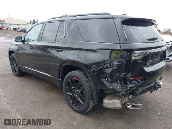 2019 Chevrolet Traverse Premier with VIN 1GNERKKW5KJ198202, listed as a IAAI auction lot 41568154 with 46,848 mi miles. Bid and sale history available at carsss.com. Image 3.