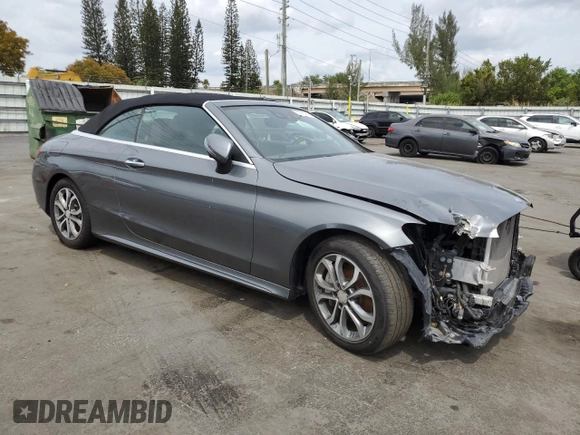 2017 Mercedes-Benz C 300 with VIN WDDWK4JB1HF432235, listed as a Copart auction lot 50295395 with Not Provided miles and Salvage Title. Bid and sale history available at DreamBid. Image 4.