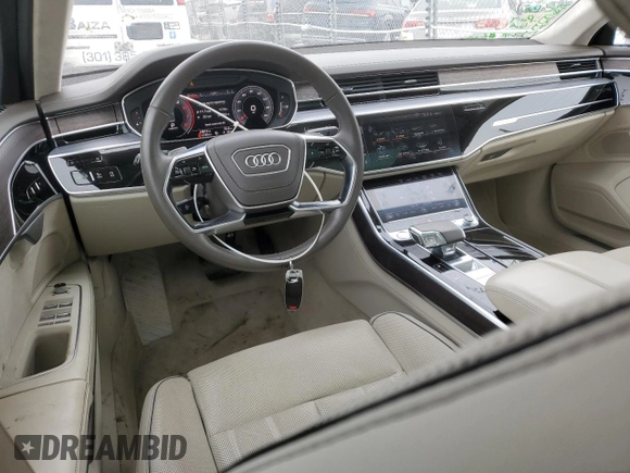 2020 Audi A8 L with VIN WAU8DAF84LN009010, listed as a Copart auction lot 87681185 with 24,874 mi miles and Salvage Title. Bid and sale history available at carsss.com. Image 8.
