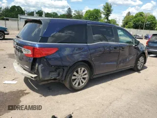2019 Honda Odyssey LX with VIN 5FNRL6H28KB027071, listed as a Copart auction lot 54882995 with 87,988 mi miles and Salvage Title. Bid and sale history available at DreamBid. Image 3.