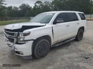 2016 Chevrolet Tahoe Commercial with VIN 1GNSKDECXGR409195, listed as a Copart auction lot 75385544 with 141,073 mi miles and Salvage Title. Bid and sale history available at carsss.com. Image 1.