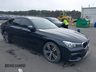 2019 BMW 7 Series 740i with VIN WBA7E2C57KB217973, listed as a IAAI auction lot 39064321 with 54,818 mi miles and . Bid and sale history available at DreamBid. Image 1.