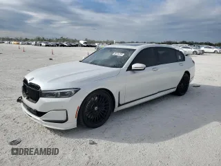 2021 BMW 7 Series with VIN WBA7U2C18MCG22420, listed as a Copart auction lot 89134735 with Not provided miles and Salvage title. Bid and sale history available at DreamBid. Image 1.