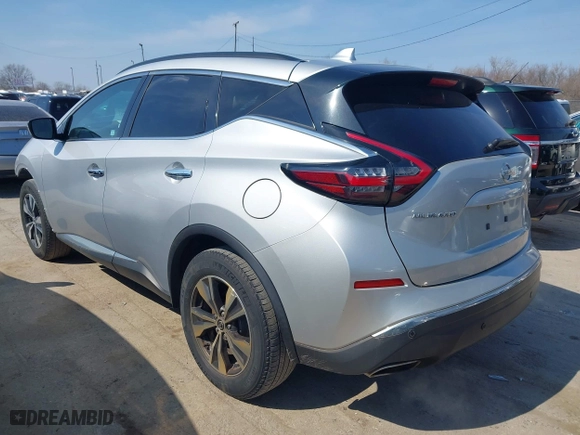 2020 Nissan Murano SV with VIN 5N1AZ2BS7LN124449, listed as a IAAI auction lot 41775387 with 106,558 mi miles. Bid and sale history available at carsss.com. Image 3.