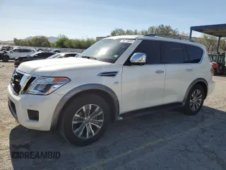2019 Nissan Armada SL z VIN JN8AY2NDXK9087199, wystawiony jako Copart lot #56715045 z przebiegiem 56 930 mil mil oraz Szkoda całkowita • Salvage title. Historia ofert i sprzedaży dostępna na DreamBid. Obrazek 1.