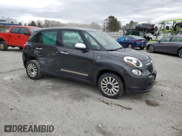 2015 FIAT 500L Lounge with VIN ZFBCFACH4FZ033464, listed as a Copart auction lot 53490295 with 169,288 mi miles and Salvage Title. Bid and sale history available at DreamBid. Image 4.