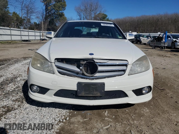 2009 Mercedes-Benz C 350 Sport with VIN WDDGF56X49R047075, listed as a Copart auction lot 49586525 with Not provided miles and Salvage title. Bid and sale history available at DreamBid. Image 5.