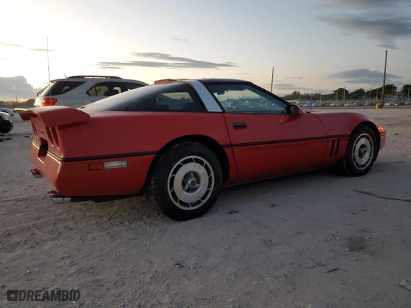 1987 Chevrolet Corvette with VIN 1G1YY2189H5109592, listed as a Copart auction lot 86312374 with 91,261 mi miles and Clean Title. Bid and sale history available at carsss.com. Image 3.
