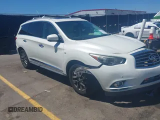 2015 Infiniti QX60 with VIN 5N1AL0MM8FC552180, listed as a IAAI auction lot 42293095 with 141,403 mi miles and . Bid and sale history available at DreamBid. Image 1.