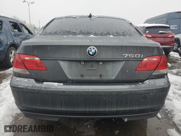 2007 BMW 7 Series 750i z VIN WBAHL83587DT08789, wystawiony jako Copart lot #79364414 z przebiegiem 172 496 mil mil oraz Szkoda całkowita • Salvage title. Historia ofert i sprzedaży dostępna na DreamBid. Obrazek 6.