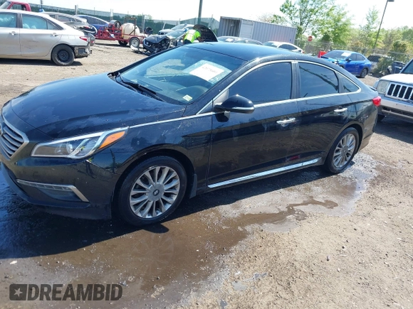 2015 Hyundai Sonata Limited with VIN 5NPE34AF2FH255512, listed as a IAAI auction lot 42075804 with 156,189 mi miles and . Bid and sale history available at carsss.com. Image 14.