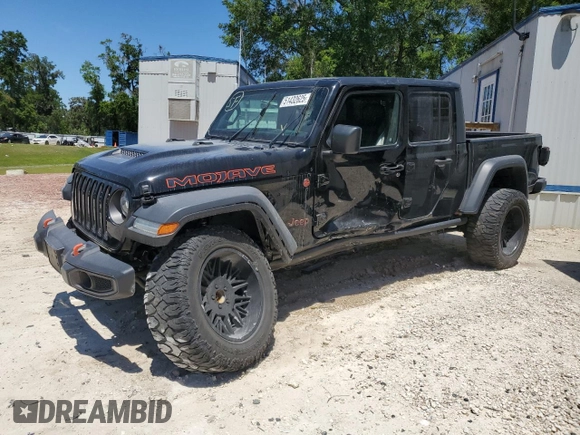 2021 Jeep Gladiator Mojave with VIN 1C6JJTEG3ML554606, listed as a Copart auction lot 51432625 with 58,297 mi miles and Salvage Title. Bid and sale history available at DreamBid. Image 1.