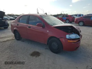 2006 Chevrolet Aveo LS with VIN KL1TD56646B681567, listed as a Copart auction lot 43339015 with 10 mi miles and Salvage title. Bid and sale history available at DreamBid. Image 4.