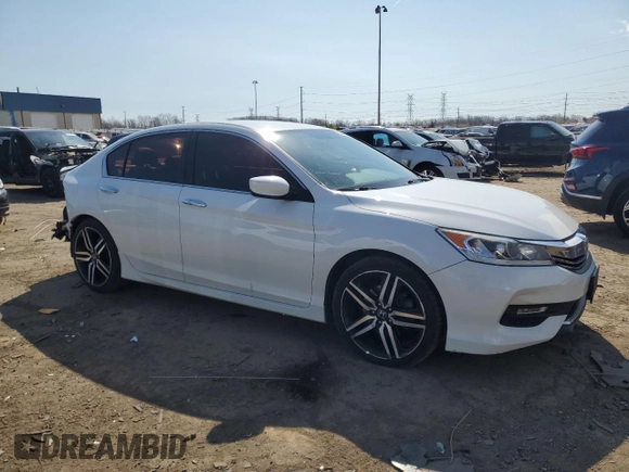 2017 Honda Accord Sedan Sport with VIN 1HGCR2F55HA077908, listed as a Copart auction lot 53305685 with 116,099 mi miles and Clean Title. Bid and sale history available at carsss.com. Image 4.