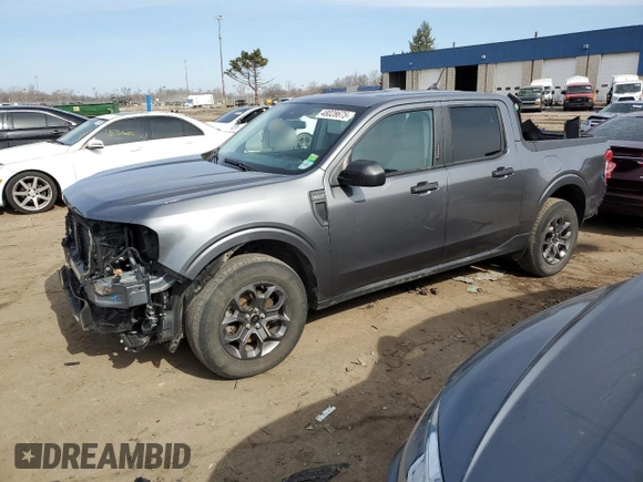 2022 Ford Maverick XL with VIN 3FTTW8F93NRA61219, listed as a Copart auction lot 48028675 with 37,570 mi miles and Salvage Title. Bid and sale history available at DreamBid. Image 1.