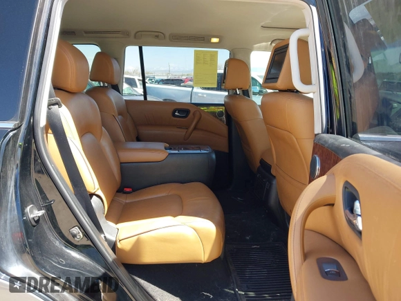 2017 Nissan Armada Platinum with VIN JN8AY2NE7H9702910, listed as a IAAI auction lot 42028682 with 134,681 mi miles. Bid and sale history available at carsss.com. Image 8.
