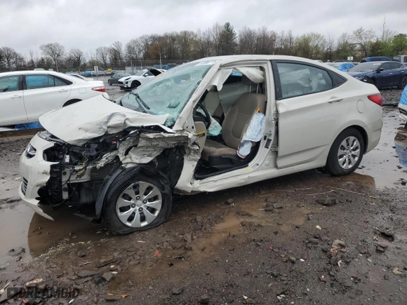 2016 Hyundai Accent SE with VIN KMHCT4AE6GU003909, listed as a Copart auction lot 52086775 with 0 mi miles and Salvage Title. Bid and sale history available at carsss.com. Image 1.