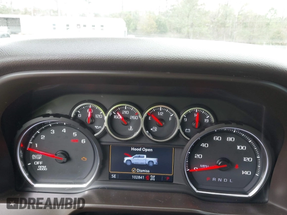2019 Chevrolet Silverado 1500 LT with VIN 3GCUYDED7KG127193, listed as a IAAI auction lot 41553711 with 102,841 mi miles. Bid and sale history available at carsss.com. Image 7.