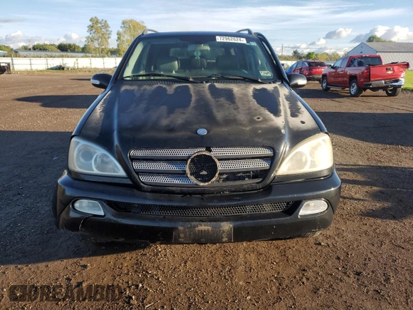 2003 Mercedes-Benz M-Class 3.2L with VIN 4JGAB54E03A378329, listed as a Copart auction lot 72962624 with 219,345 mi miles and Salvage Title. Bid and sale history available at carsss.com. Image 5.