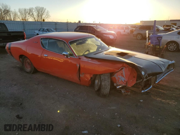 1972 Dodge Charger z VIN WH23G2G215452, wystawiony jako Copart lot #75480463 z przebiegiem 80 763 mil mil oraz Szkoda całkowita • Salvage title. Historia ofert i sprzedaży dostępna na DreamBid. Obrazek 4.