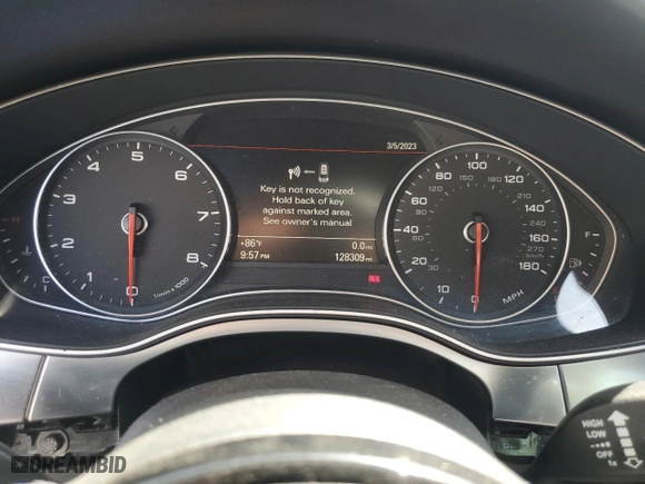 2014 Audi A6 3.0T Prestige with VIN WAUHGAFC5EN125377, listed as a Copart auction lot 49518835 with 128,309 mi miles and Clean Title. Bid and sale history available at carsss.com. Image 9.