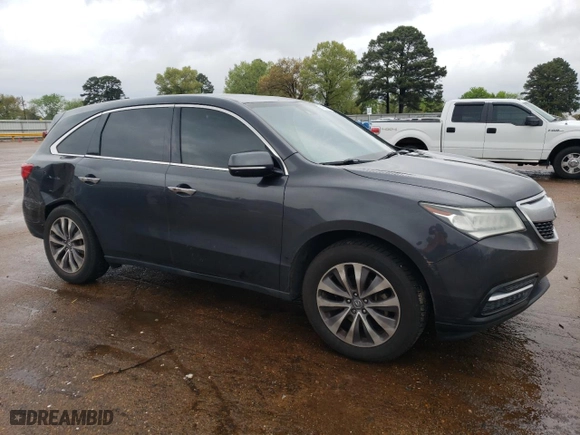 2014 Acura MDX Tech Pkg with VIN 5FRYD4H48EB015858, listed as a Copart auction lot 51086325 with 181,025 mi miles and Salvage Title. Bid and sale history available at carsss.com. Image 4.