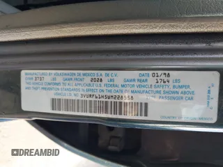 1998 Volkswagen Jetta z VIN 3VWRF61H5WM228558, wystawiony jako IAAI lot #41614111 z przebiegiem 198 205 mil mil oraz . Historia ofert i sprzedaży dostępna na DreamBid. Obrazek 9.