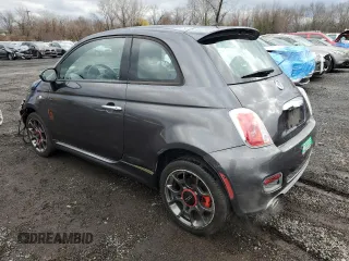 2014 FIAT 500 Sport with VIN 3C3CFFBR7ET267631, listed as a Copart auction lot 82002614 with 65,209 mi miles and Salvage Title. Bid and sale history available at carsss.com. Image 2.