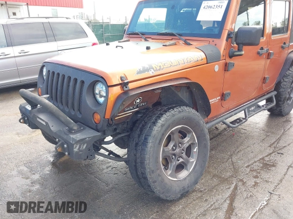 2010 Jeep Wrangler Unlimited Sport with VIN 1J4HA3H1XAL189667, listed as a IAAI auction lot 42062351 with 144,838 mi miles. Bid and sale history available at carsss.com. Image 6.
