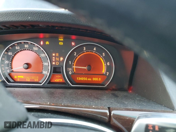 2006 BMW 7 Series 750i with VIN WBAHL83516DT05036, listed as a Copart auction lot 44456615 with 134,056 mi miles and Salvage title. Bid and sale history available at DreamBid. Image 9.
